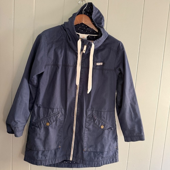 Columbia Jackets & Blazers - Columbia PFG Sportswear Vintage 90s Navy Hooded Rain Fishing Jacket M Gorpcore
